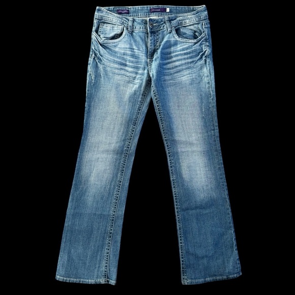 Vigoss Blue Denim Jeans New York Boot Cut juniors size 9 #761 - Picture 1 of 13